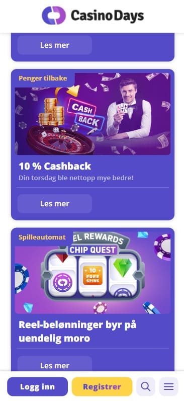 CasinoDays app-bonuser.